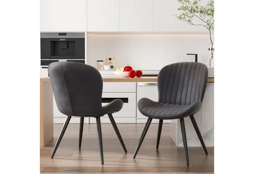 HawthyHome Esszimmerstuhl 2er Set – Ergonomische Polsterstühle mit Armlehnen