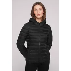 Outdoorjacke SOCCX, Damen, Gr. 3XL, schwarz, Material: 100% Polyamid, Futter: 100% Polyester, Füllung: 100% Polyester, bedruckt, bestickt, slim fit normal, eingesetzt elastischer Bund, Jacken Outdoorjacke, mit elastischem Saumabschluss