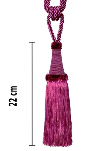  Luxus Raffhalter 65 cm Quaste 22 cm m. Kordel Lila Schmuckquaste Halter DE