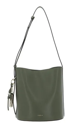 Furla Roxie S Bucket Handtasche - Damen | Khaki - Elegante Bucket Bag aus genarbtem Leder in Avocado, ideal für den täglichen Gebrauch und stilvolle Akzente.