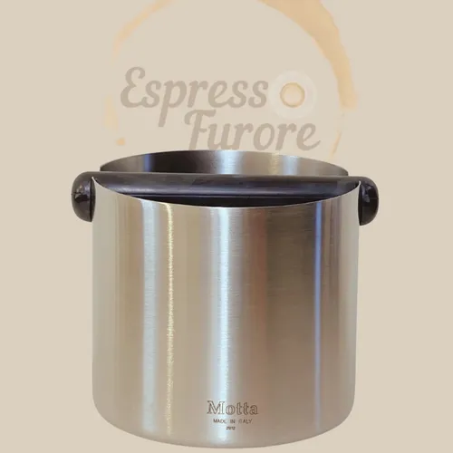 Motta Kaffeesatzbehälter, Ausklopfbox mit abnehmbarem Abklopfstab Edelstahl