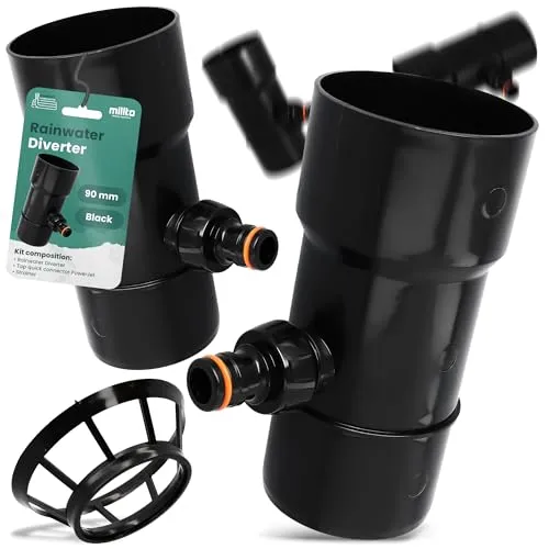 Millto™ Regensammler Dachrinnenablauf Regentonne DN Ø90 mm 1