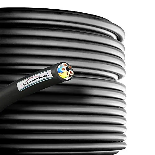 Wallbox24 Ladekabel 3 Phasig 16A Meterware - Ladestationenzubehör für Elektrofahrzeuge, individuell konfektionierbares Kabel für sicheres Laden, erhältlich in Wunschlängen.