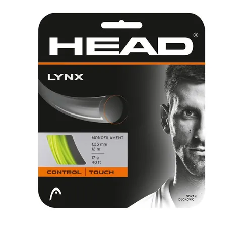 Head Tennissaite Lynx (Haltbarkeit) gelb 12m Set - Tennissaiten mit innovativer Copolymermischung für lebendiges Spielgefühl und perfekte Kontrolle. Ideal für aggressive Spieler und hohe Haltbarkeit.