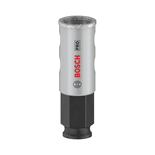 Bosch Accessories 2608901554 Lochsäge 22mm - Lochsäge für präzise Bohrungen in Fliesen, Stein und Glas. Mit hochwertigen Diamantkörnern für lange Lebensdauer und effektives Design.