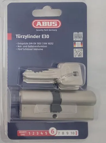ABUS Türzylinder Profilzylinder E30 35/40 mit 5 Schlüsseln von ABUS