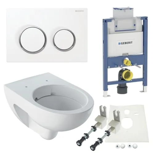 Geberit Spülkasten Omega 82 cm Geberit Renova Nr. 1 WC spülrandlos Betätigungsplatte WC Sitz SoftClose Set