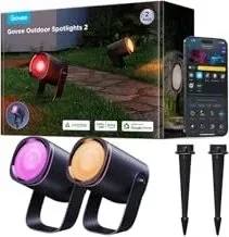 Govee Outdoor Spotlights 2-Pack (IP67) - Gartenbeleuchtung mit IP67 Schutzklasse, wetterfest und ideal für die kreative Außenbeleuchtung.