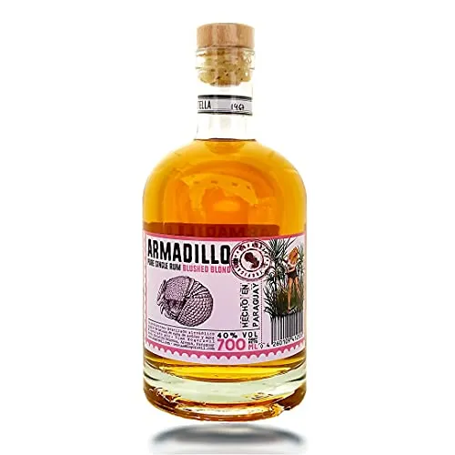 Armadillo Blushed Blond, Pure Single Barrel Rum, 40% Alkohol, handgefertigt aus Paraguay, amerikanischer Eiche, ohne Zusatzstoffe