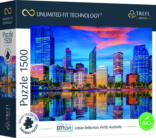 TREFL Puzzle UFT Cityscape: Spiegelung von Perth, Australien 1500 Stück