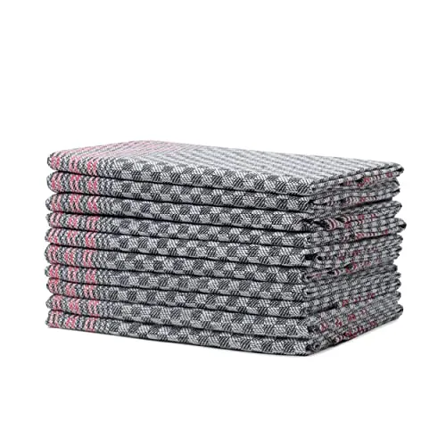 Amago - 10er Pack Allzwecktücher, 100 prozent Baumwolle, 50 x 100 cm - Anthrazit