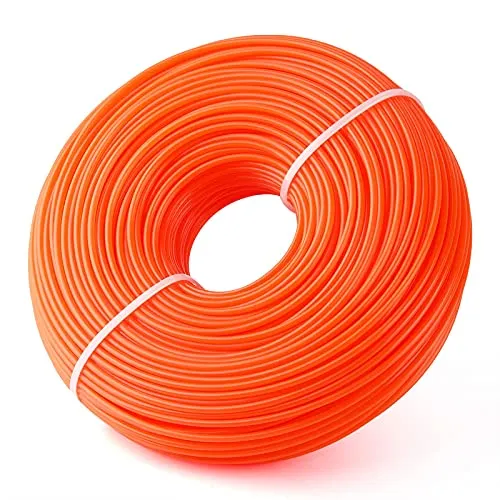 FEPITO Mähfaden rund orange 2,4 mm x 96 m Trimmerfaden Freischneider Faden