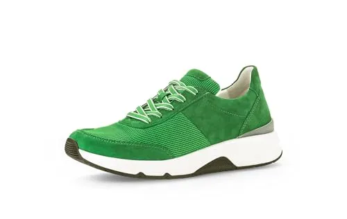 Gabor Damen Low-Top Sneaker, Frauen Halbschuhe,Wechselfußbett,Strassenschuhe,Sportschuhe,Freizeitschuhe,Turnschuhe,Verde,37.5 EU / 4.5 UK