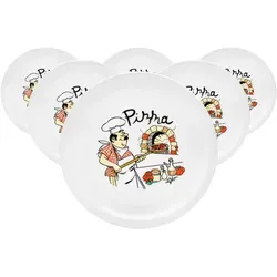 van Well Pizzateller Küchenchef, 6 St., Ø 30 cm in weiß von van Well