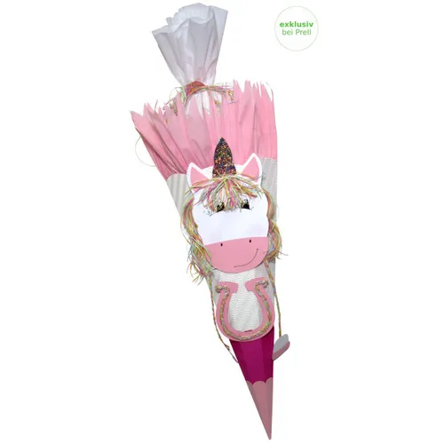 Schultüte Bastelset Einhorn - Zuckertüte für den 1. Schultag - Schultüten, vorgedrucktes Einhorn-Design für kreative Kinder und ein unvergesslicher Schulstart.