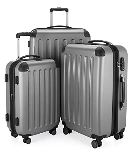 Hauptstadtkoffer Unisex Erwachsene Spree Gepäck- Gepäckset, Silber, Set