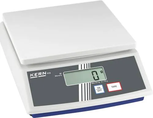 KERN Tischwaage FCE 6K2N - Tischwaage für präzise Wägungen, schnelle Anzeige in nur 3 Sekunden, ideal für Versand und Produktion, besonders kompakt für enge Räume.