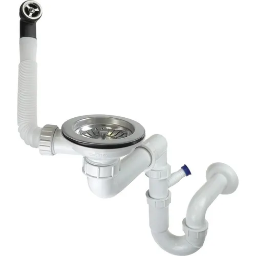 Siphon für Granitspülbecken, 1-Becken Chrom