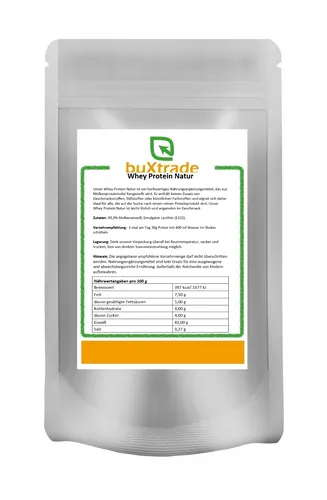 Produktbild | Whey Protein Natur | Protein Pulver | Buxtrade | Whey | Proteine 5 kg
