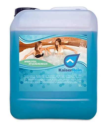 KaiserRein Whirlpool Desinfektionsmittel 5L - Effektive Wasserpflege für Whirlpools und Pools - Effizientes Desinfektionsmittel für Whirlpools und Pools. Reinigt gründlich und sorgt für hygienisches Wasser. Einfache Anwendung für ein angenehmes Badeerlebnis.