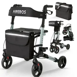Arebos Leichtgewicht Rollator Aluminium