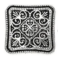 Metallknöpfe Ösenknöpfe 13x13mm Antik silber eckig Blume zum Aufnähen Annähen 30