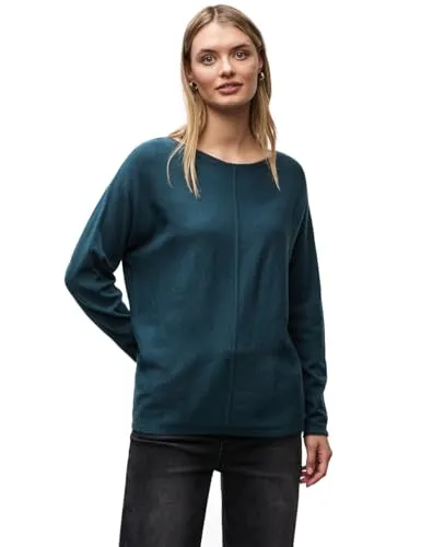 Street One Basic Dolman Pullover Tide Blue 44 - Damenpullover mit U-Boot-Ausschnitt, bietet angenehmen Tragekomfort und lässigen Style, ideal für den Alltag.