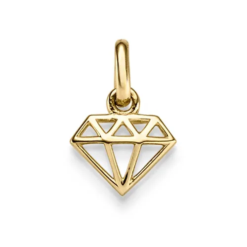 Diamant Brillant Silhouette Anhänger 9,5x15mm aus 585 Gelbgold - Eleganter Anhänger aus 14 Karat Gelbgold mit funkelndem Brillantschliff. Perfekt für besondere Anlässe und stilvolle Akzente in Ihrer Schmuckkollektion.