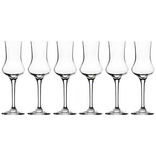 Stölzle Lausitz Grappagläser 6er Set - Schnapsgläser aus bleifreiem Kristallglas, spülmaschinentauglich und ideal für den optimalen Genuss von Grappa und Likör – höchste Brillianz und lange Lebensdauer.