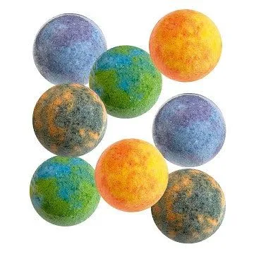 Depesche 13314 Dino World Galaxy - Badebomben in unterschiedlichen Farben, 7 Bunte Badebomben mit fruchtigem Duft