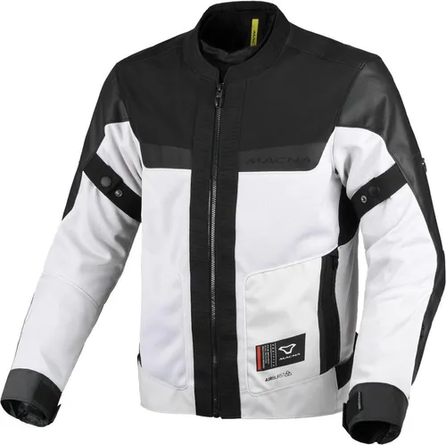 Macna Empire 2.0 Motorrad Textiljacke, schwarz-grau, Größe XL für Männer - Wasserdichte Motorradjacke mit herausnehmbarer Membran und atmungsaktivem 3D-Mesh-Gewebe. Ideal für komfortable Fahrten bei jedem Wetter.