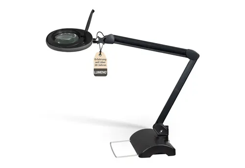 Lumeno Lupenlampe 721X LED-Lupenleuchte - Lupenleuchten mit 96 superhellen LEDs für geringen Stromverbrauch und eine Lebensdauer von bis zu 25.000 Stunden. Ideal für präzise Arbeiten mit hoher Vergrößerung und einzigartigem Design.