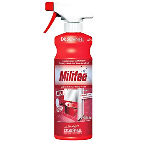 Produktbild Dr. Schnell Milifee Sprühflasche 0,5 L Sanitärreiniger gebrauchsfertiger Sanitärreiniger und Kalklöser 30354