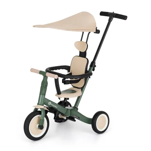 PETITE&MARS Turbo Plus 5in1 Kinder-Dreirad & Laufrad – Multifunktionales Fahrzeug mit Sonnendach