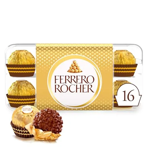 Ferrero Rocher Pralinen – Knusprig-cremige Nuss-Spezialität – 16 Einzelpralinen - Genießen Sie die feine Komposition aus gerösteter Haselnuss, zarter Milchschokolade und knuspriger Waffel. Perfekt für besondere Momente oder als Geschenk – 16 Stück à 200 g.