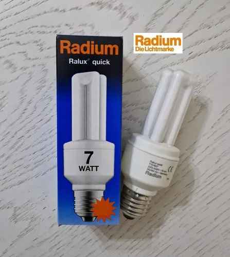 Radium Energiesparlampe Röhre Ralux EL 7W E27