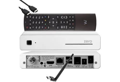 VU+ Zero Full HD Sat Receiver mit 150 Mbits WiFi Stick - TV-Receiver mit Full-HD Tuner, schneller Programmwechsel und umfangreicher Anpassungsmöglichkeiten durch Plugins und Skins für ein individuelles Fernseherlebnis.
