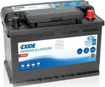 Exide EN750 12V 74Ah Starter- und Versorgungsbatterie für Wohnmobile