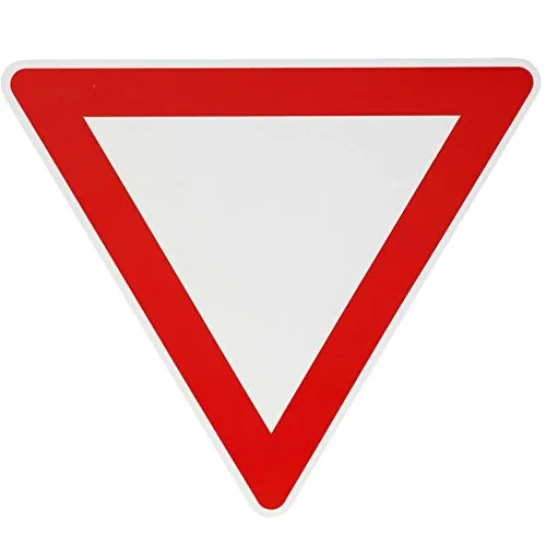 ORIGINAL Verkehrsschild Vorfahrt gewähren Nr. 205 - Eisenwaren, hochwertiges Verkehrszeichen aus Hart-Aluminium mit StVO-Zulassung, ideal für sichere Verkehrsleitsysteme - MADE IN GERMANY