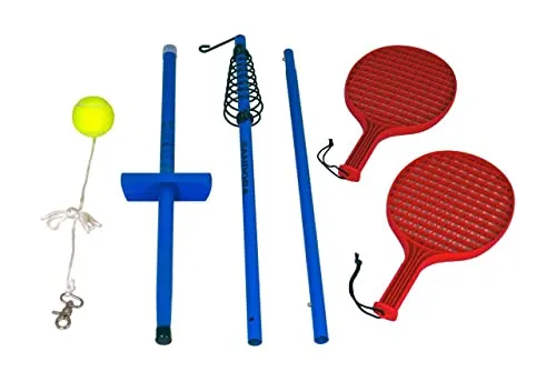 Sandora 25010 Circletennis Twistballset - 3-teilig in Blau/Rot - Sonstige, ideales Set für aktive Freizeit, fördert Geschicklichkeit und Teamgeist im Spiel.