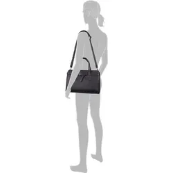 Tom Tailor Maurine Zip Shopper M Business Handtasche Schultertasche, Farbe:Black - Schwarz