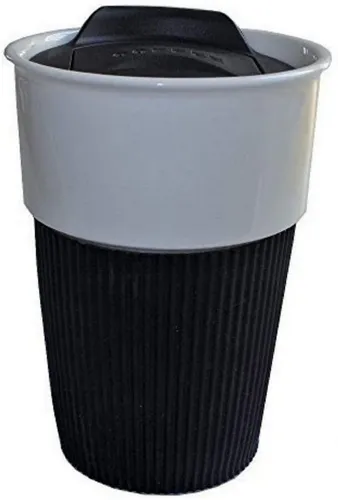 Produktbild RheVeTec RheFLEX Coffee-to-go-Becher Kaffeebecher to go Porzellan, 350ml, 3 Farben, 350ml Porzellanbecher