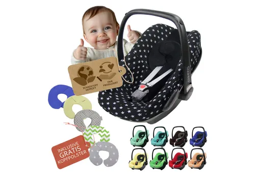 BambiniWelt by Rafael K. Babyschale Sommerbezug Bezug aus Frottee kompatibel mit Maxi Cosi Pebble + KP, ab: Geburt, bis: 14 Monate