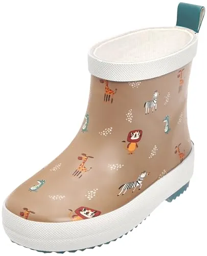 Playshoes Gummistiefel Halbschaft – Wasserdicht und Sicher - Kurze, wasserdichte Regenstiefel aus Naturkautschuk mit Anziehschlaufe und Reflektoren für mehr Sicherheit. Ideal für nasse Tage und alle Untergründe.