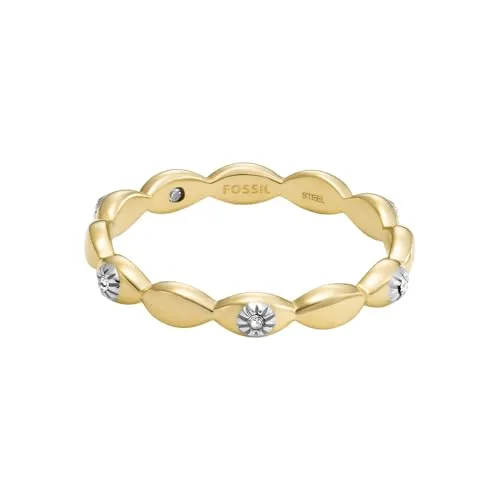 Fossil Damen-Ring Sutton Gold Edelstahl JF047967107 von Fossil