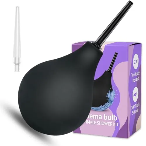 Analdusche für Analverkehr 225 ml – Anal & Vaginaldusche, Intimdusche & Klistier zur Darmspülung zuhause – Analdusche für Mann & Frau aus medizinischem Silikon