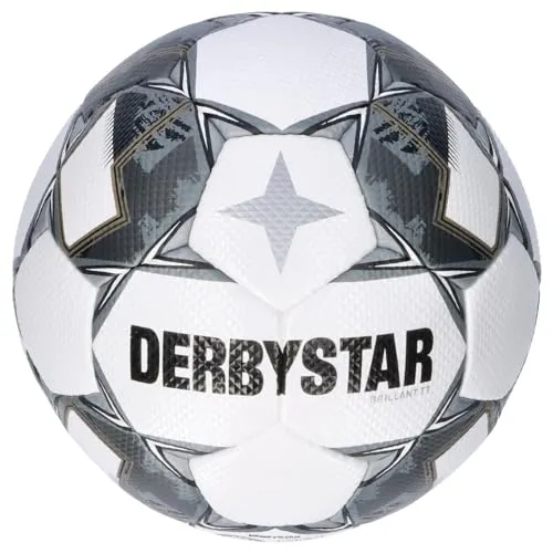 Derbystar Fussball Brillant TT v24 - Trainingsball für Fußball mit herausragenden Spieleigenschaften. Handgenäht aus hochwertigem Hightech-PU für perfekten Ballkontakt und extreme Strapazierfähigkeit.