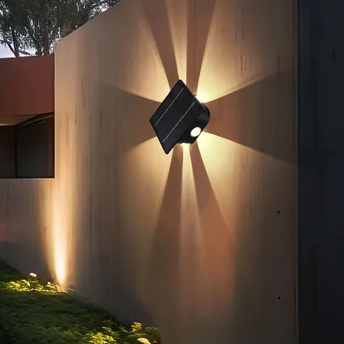 Moderne Solarlampe schwarz für den Außenbereich