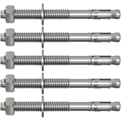 5x M8x85mm Schwerlastanker Verzinkt Keilanker Schwerlastdübel Bolzenanker Blitzd