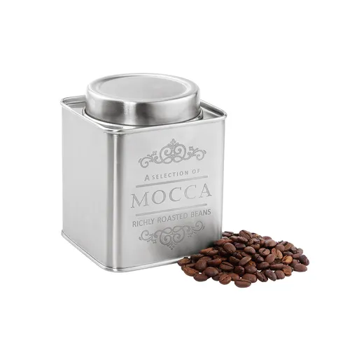 ZASSENHAUS Vorratsdose Mocca Edelstahl 250 g - Vorratsdose aus hochwertigem Edelstahl, ideal zur Aufbewahrung von Kaffee und anderen Genussmitteln. Perfekt als Geschenk für Kaffeeliebhaber.